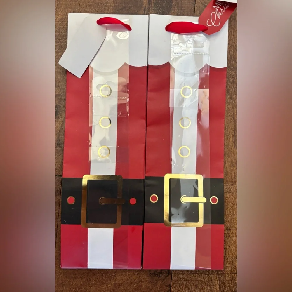 Christmas bags bows box paper NEW NWT Approx 4 lbs Santa candy cane tree